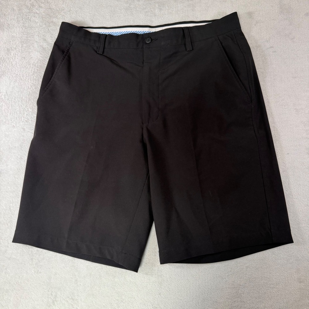 FootJoy Mens Golf Shorts‎ Black Size 34 Performance Stretch Flat Front 1010277